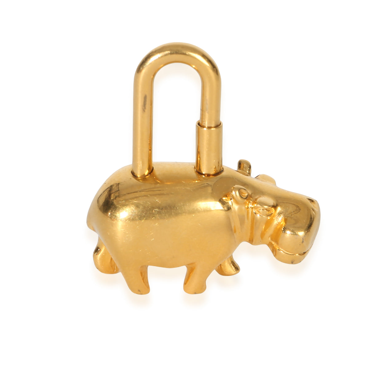 Hermès Cadena Hippopotamus 2005 Annee Des Fleuves Gold Lock Charm id
