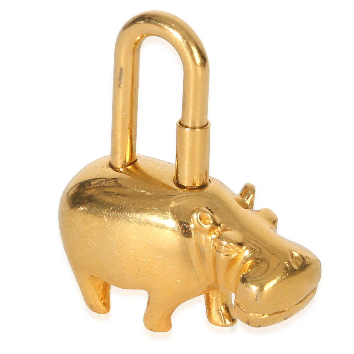 Hermès Cadena Hippopotamus 2005 Annee Des Fleuves Gold Lock Charm 2