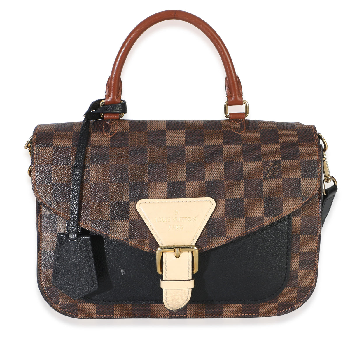 Louis Vuitton Black Damier Ebene Canvas Beaumarchais Handbag fv