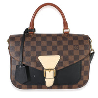 Louis Vuitton Black Damier Ebene Canvas Beaumarchais Handbag fv