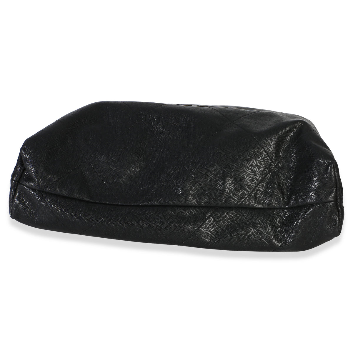 Chanel So Black Quilted Caviar  22 Hobo Handbag Handbag 5