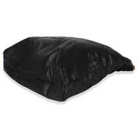 Chanel So Black Quilted Caviar  22 Hobo Handbag Handbag 6