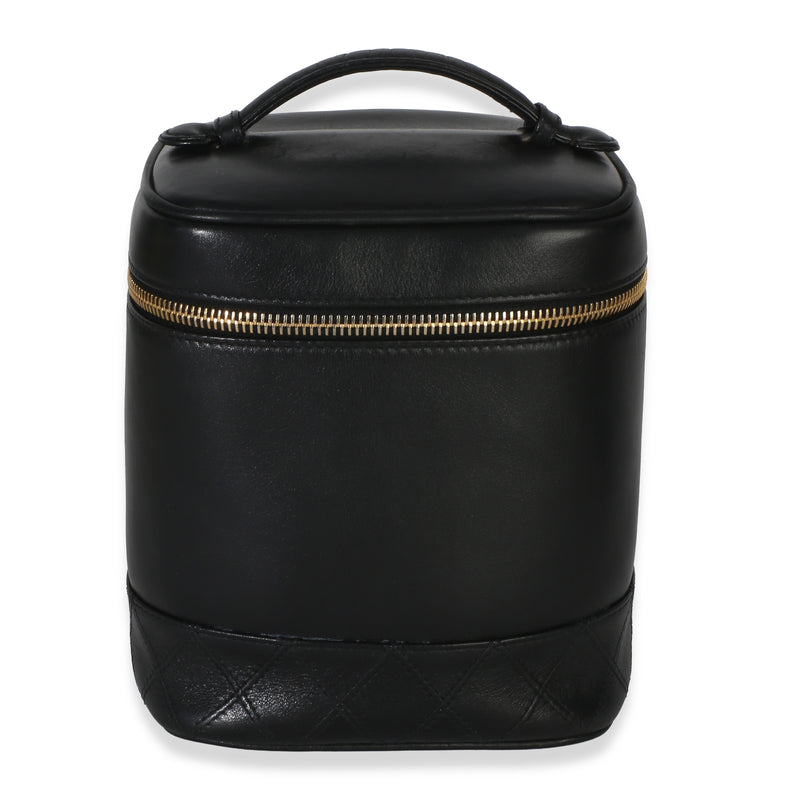 Chanel Black Quilted Lambskin Timeless Classic Vanity Case Handbag id