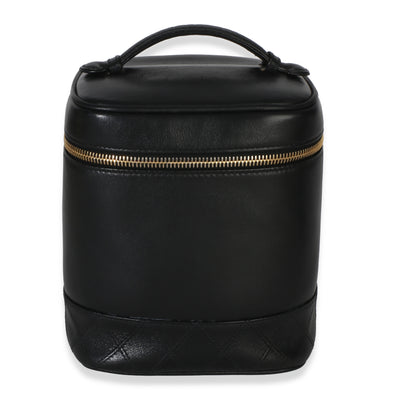 Chanel Black Quilted Lambskin Timeless Classic Vanity Case Handbag id