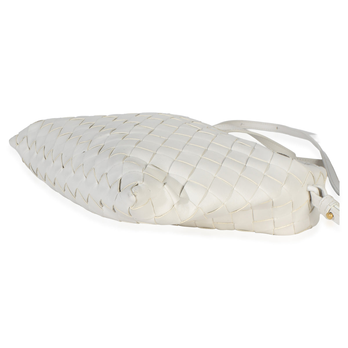 Bottega Veneta Off White Nappa Intrecciato Mini Hop Hobo Handbag 6