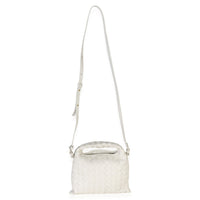Bottega Veneta Off White Nappa Intrecciato Mini Hop Hobo Handbag 8