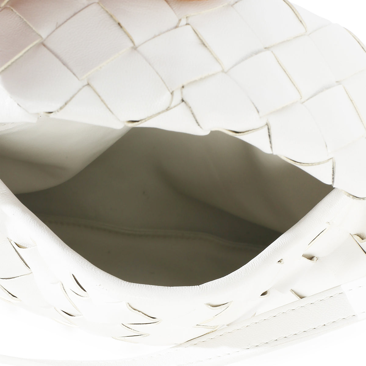 Bottega Veneta Off White Nappa Intrecciato Mini Hop Hobo Handbag 9