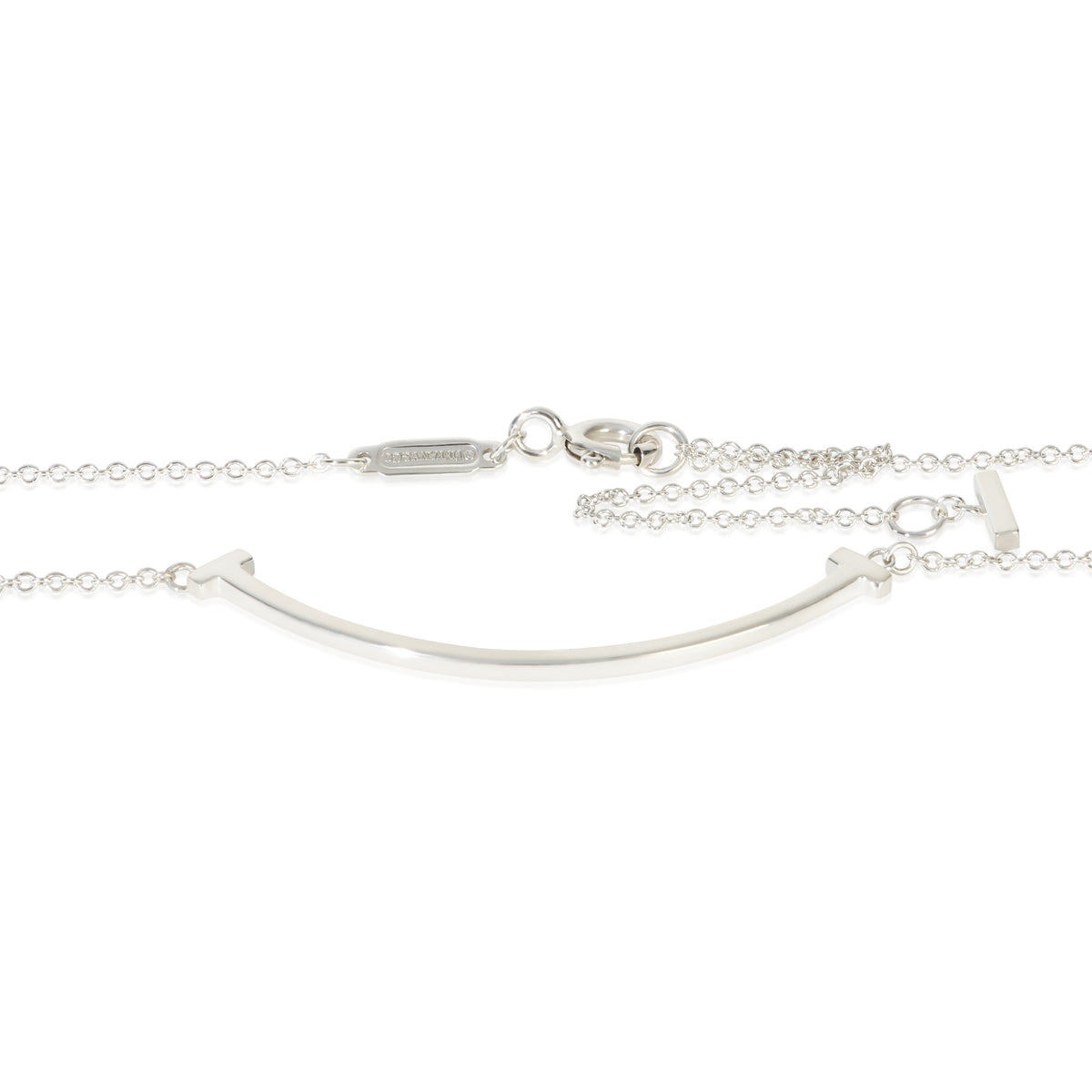 Tiffany & Co. Sterling Silver  Tiffany T Smile Necklace sv