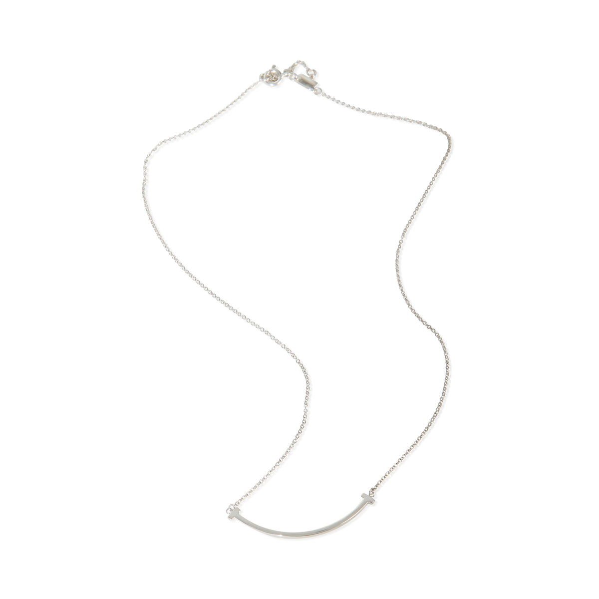 Tiffany & Co. Sterling Silver  Tiffany T Smile Necklace pv