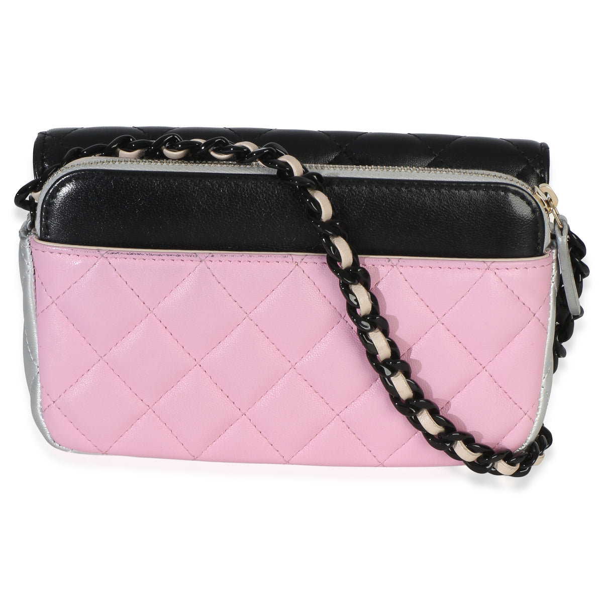 Chanel Black Multicolor Color Burst Clutch On Chain Handbag 4