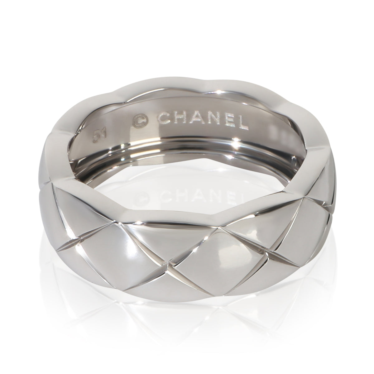 Chanel White Gold  Small Model Coco Crush Ring fv
