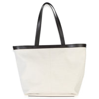 Bottega Veneta Beige Brown Canvas Mix Nappa Intrecciato Medium Flip Flap Tote Handbag 4