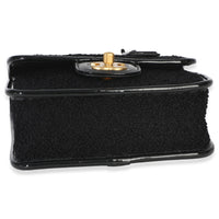 Chanel Black Tweed Patent School Memory Mini Top Handle Flap Bag Handbag 5