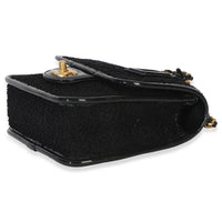 Chanel Black Tweed Patent School Memory Mini Top Handle Flap Bag Handbag 6