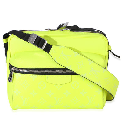Louis Vuitton Neon Yellow Monogram Taigarama Canvas Outdoor Messenger Handbag id