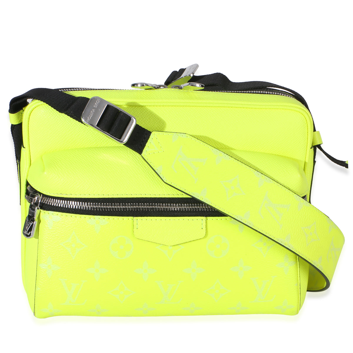 Louis Vuitton Neon Yellow Monogram Taigarama Canvas Outdoor Messenger Handbag id
