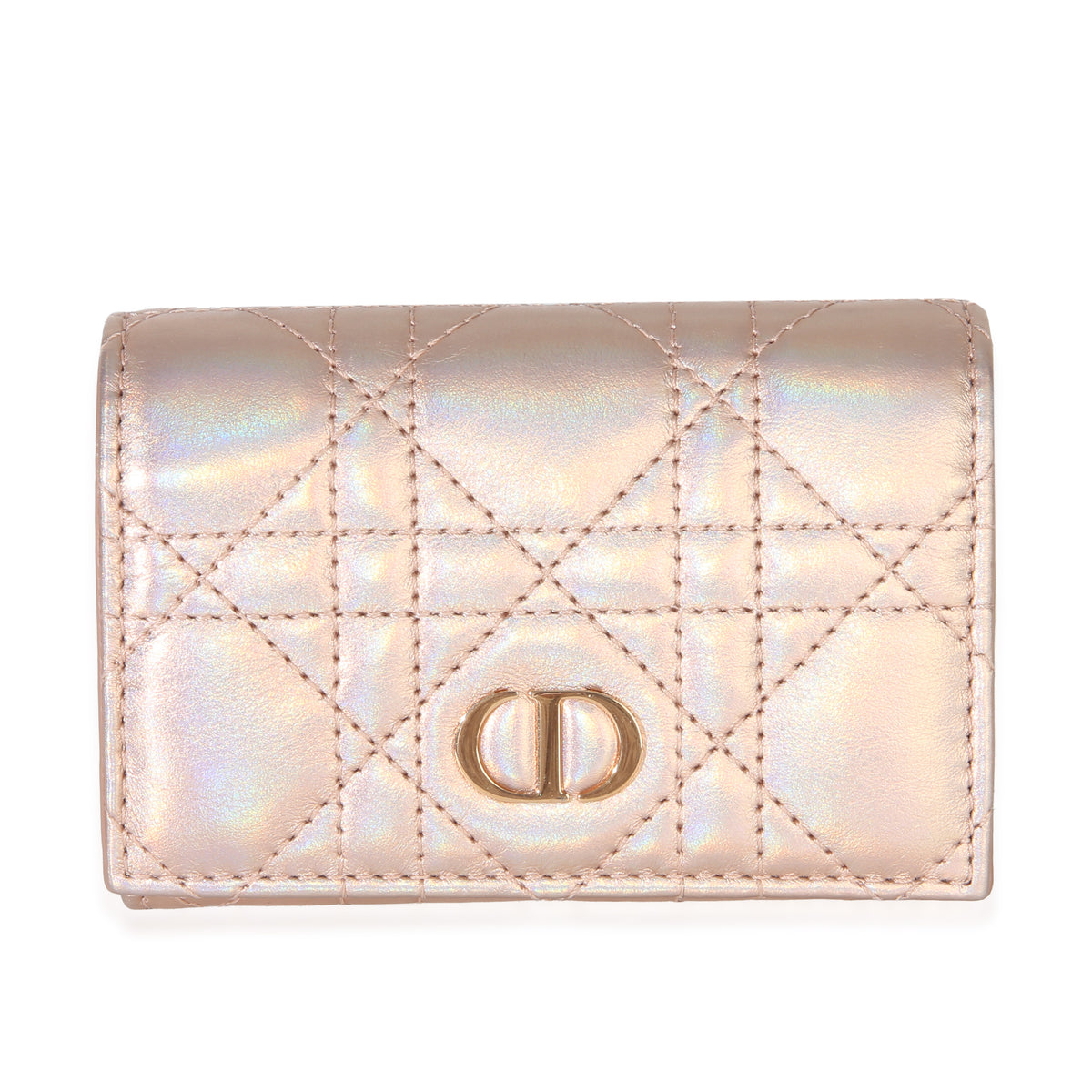 Christian Dior Iridescent Pink Cannage Caro Glycine Wallet Wallet id