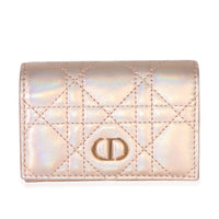 Christian Dior Iridescent Pink Cannage Caro Glycine Wallet Wallet id