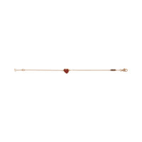 Van Cleef & Arpels Rose Gold Carnelian Sweet Hearts Bracelet bv