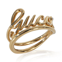 Gucci Gold Plated  Script Ring bv