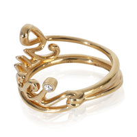 Gucci Gold Plated  Script Ring sv
