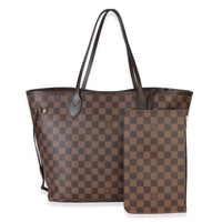Louis Vuitton Damier Ebene Canvas Neverfull MM Handbag fv