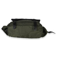 Prada Green Tessuto Logo Stripe Buckle Messenger Bag Handbag 5