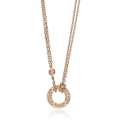 Cartier Rose Gold Diamond Love Pendant fv