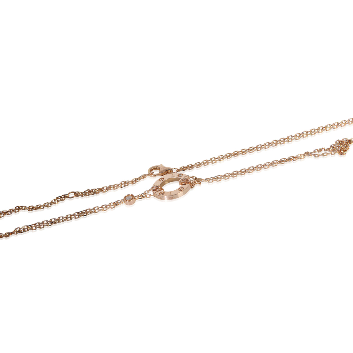 Cartier Rose Gold Diamond Love Pendant sv