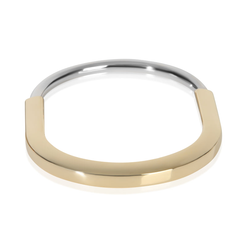 Tiffany & Co. White Gold & Yellow Gold  Lock Bangle Bracelet fv