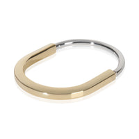 Tiffany & Co. White Gold & Yellow Gold  Lock Bangle Bracelet sv