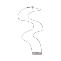 Tiffany & Co. White Gold Diamond Tiffany T Horizontal Bar Pendant pv