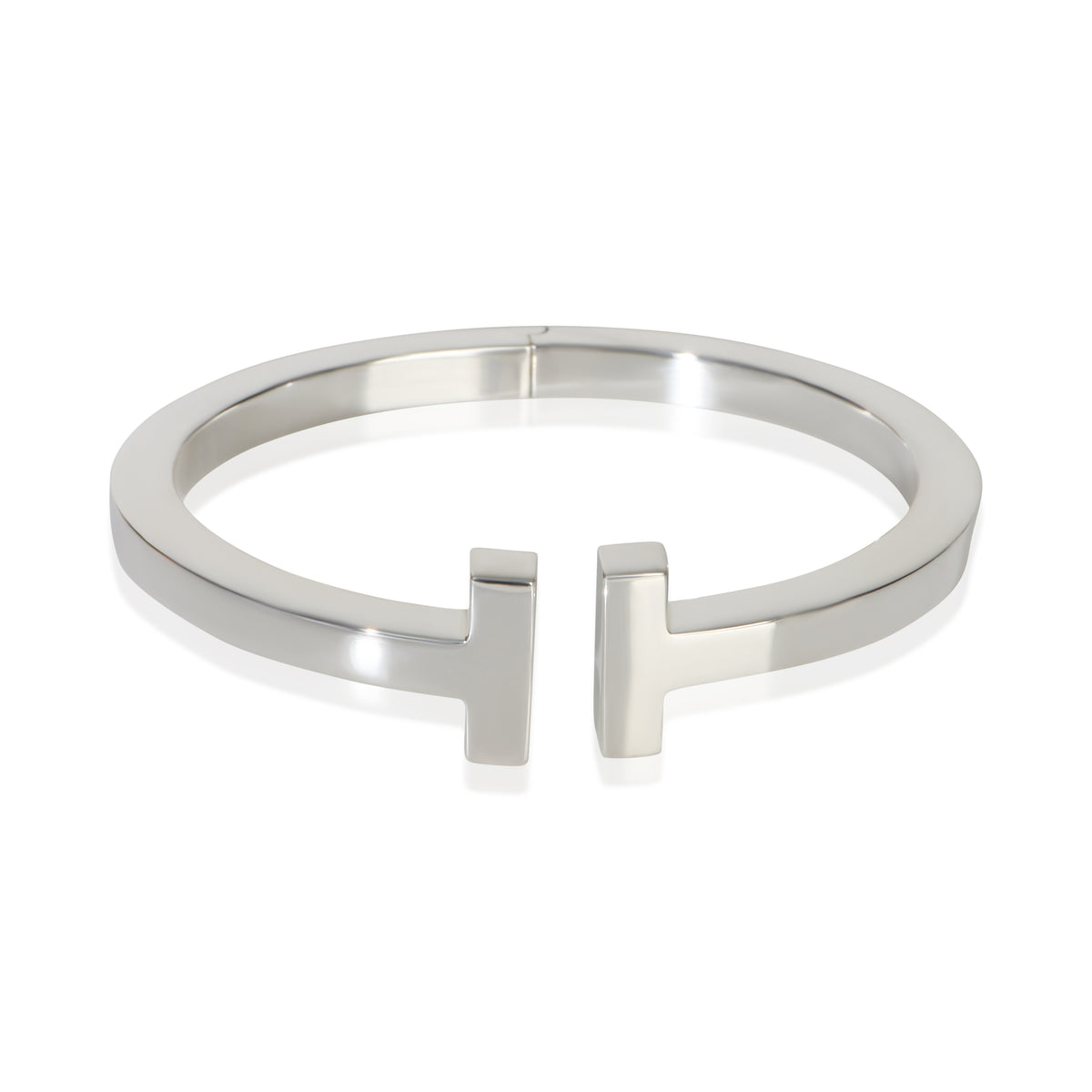 Tiffany & Co. Sterling Silver  Tiffany T Square Hinged Bracelet fv