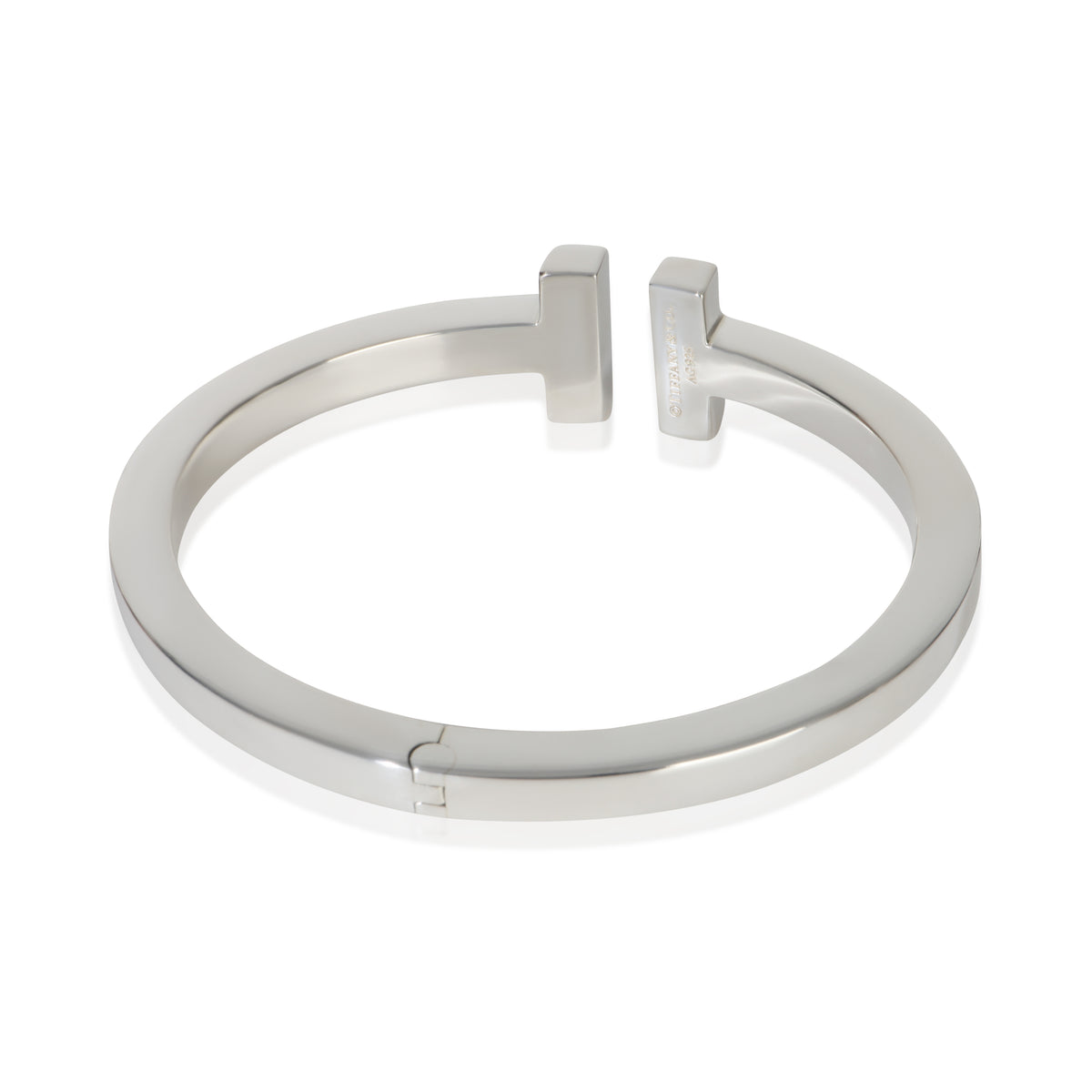 Tiffany & Co. Sterling Silver  Tiffany T Square Hinged Bracelet pv