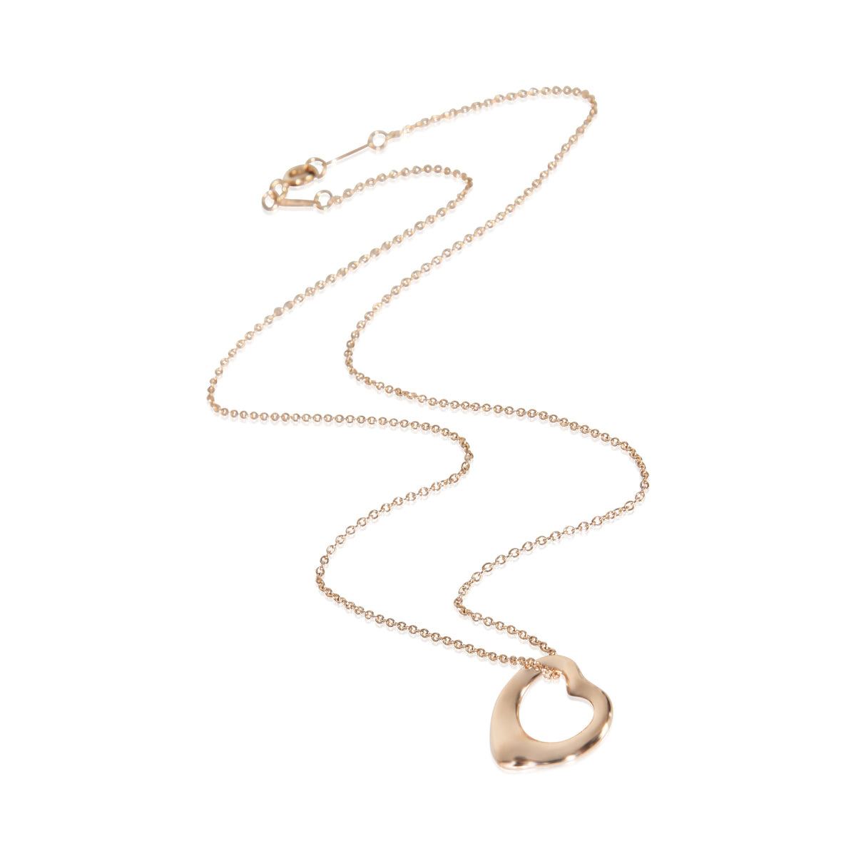 Tiffany & Co. Rose Gold  Elsa Peretti Open Heart Pendant pv