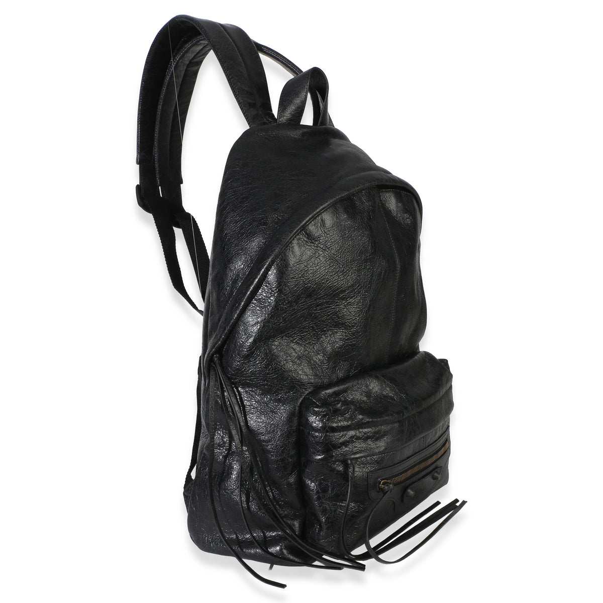 Balenciaga Black Arena Lambskin Le City Backpack Handbag 3