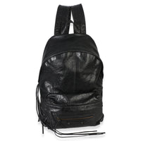 Balenciaga Black Arena Lambskin Le City Backpack Handbag 4