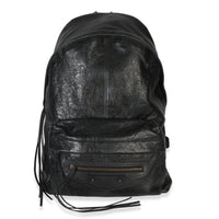 Balenciaga Black Arena Lambskin Le City Backpack Handbag fv