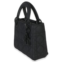 Christian Dior Black Ultra Matte Supple Cannage Calfskin Mini Lady Dior Handbag 2