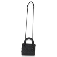 Christian Dior Black Ultra Matte Supple Cannage Calfskin Mini Lady Dior Handbag 8