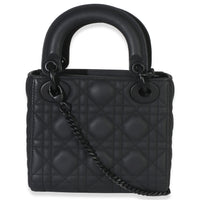 Christian Dior Black Ultra Matte Supple Cannage Calfskin Mini Lady Dior Handbag 4