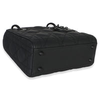 Christian Dior Black Ultra Matte Supple Cannage Calfskin Mini Lady Dior Handbag 7