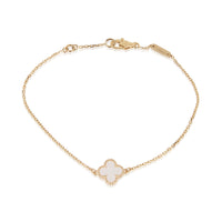 Van Cleef & Arpels Yellow Gold Mother Of Pearl Sweet Alhambra Bracelet fv