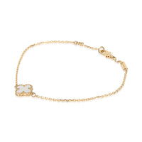 Van Cleef & Arpels Yellow Gold Mother Of Pearl Sweet Alhambra Bracelet sv