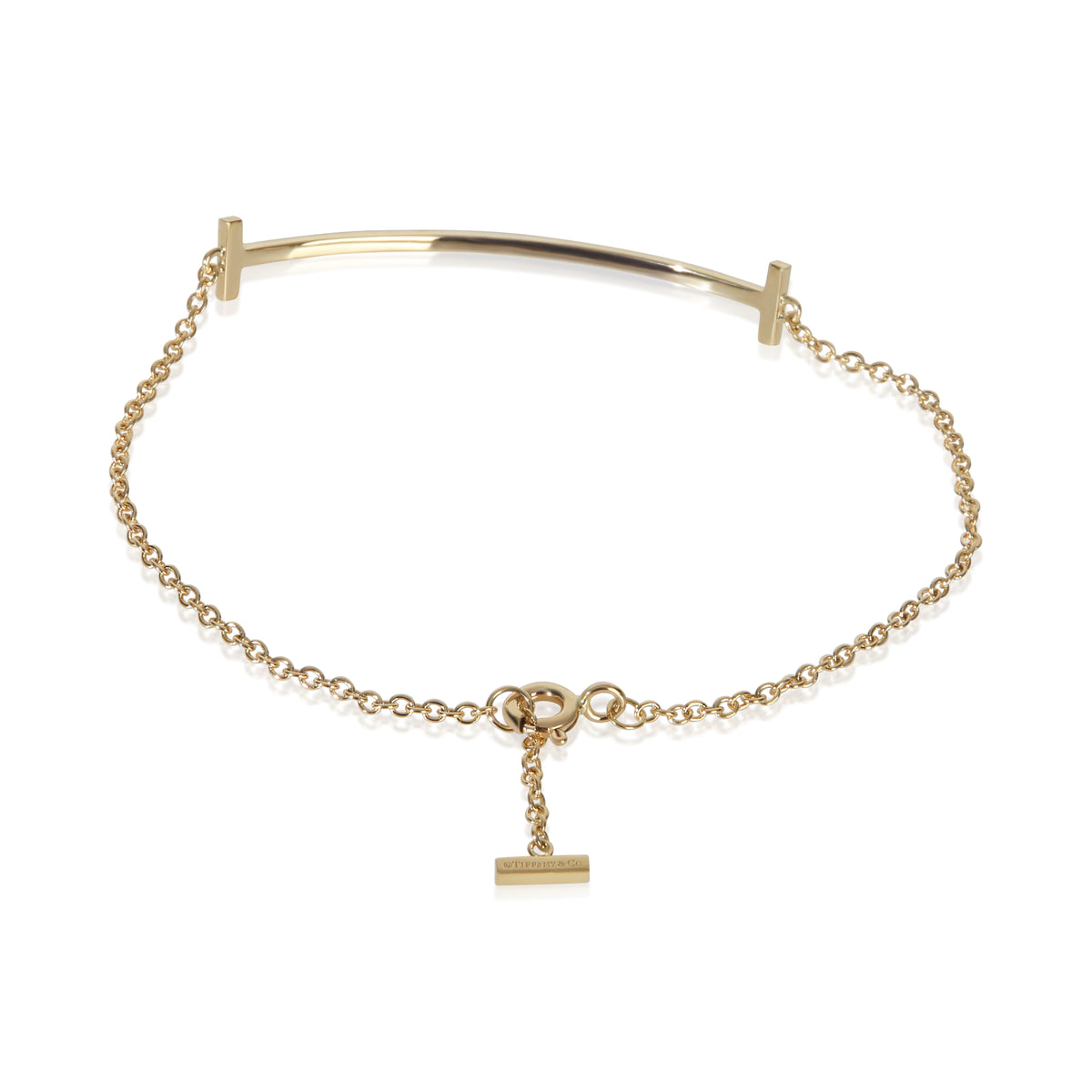 Tiffany & Co. Yellow Gold Diamond Tiffany T Smile Bracelet bv