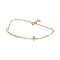 Tiffany & Co. Yellow Gold Diamond Tiffany T Smile Bracelet sv