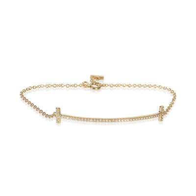 Tiffany & Co. Yellow Gold Diamond Tiffany T Smile Bracelet fv