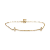 Tiffany & Co. Yellow Gold Diamond Tiffany T Smile Bracelet fv