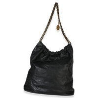 Chanel Black Quilted Crumpled Calfskin Large  22 Hobo Handbag 6