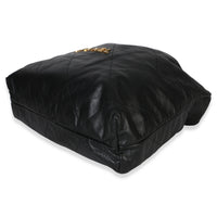 Chanel Black Quilted Crumpled Calfskin Large  22 Hobo Handbag 7